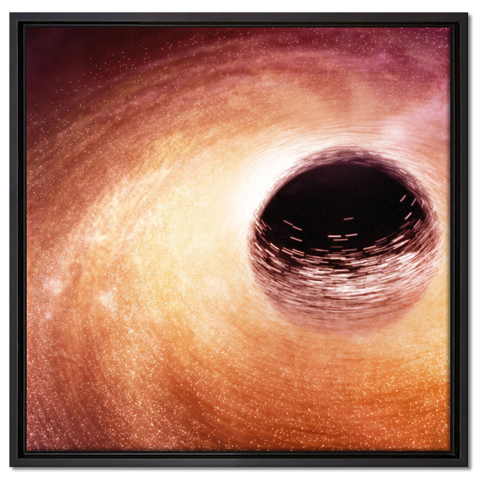 Loch mit Farbkontrasten auf Leinwandbild Quadratisch gerahmt Größe 60x60