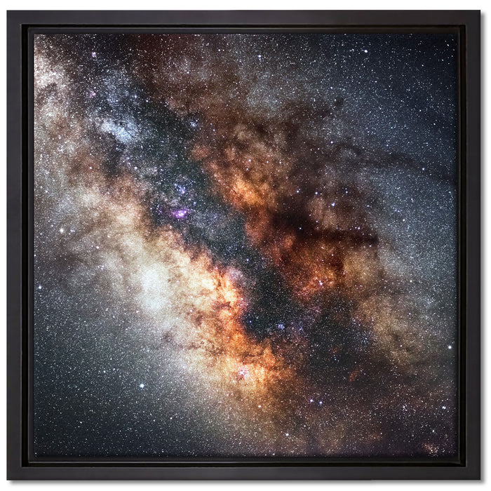 Zentrum der Milchstraße auf Leinwandbild Quadratisch gerahmt Größe 40x40