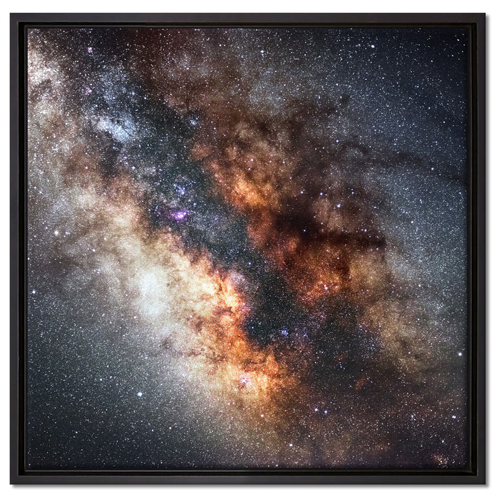 Zentrum der Milchstraße auf Leinwandbild Quadratisch gerahmt Größe 60x60
