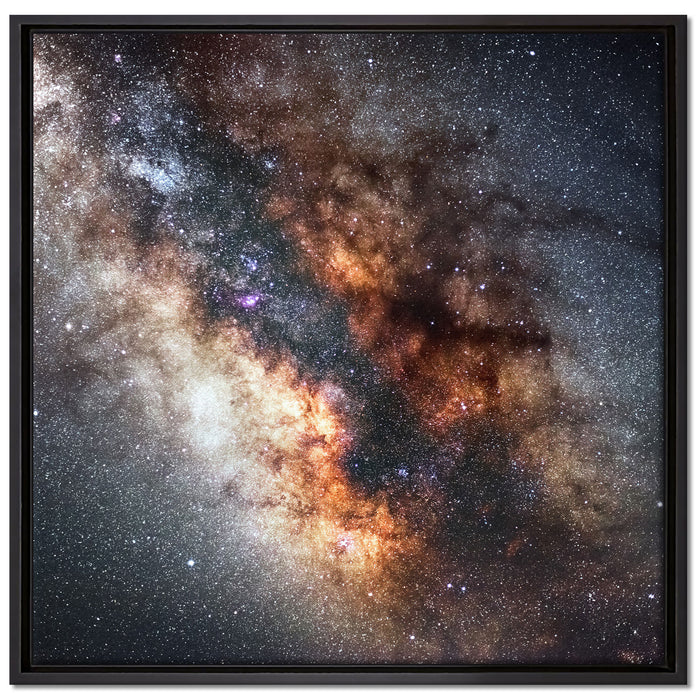 Zentrum der Milchstraße auf Leinwandbild Quadratisch gerahmt Größe 70x70