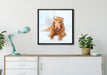 Hundeengel auf Wolke# auf Leinwandbild gerahmt Quadratisch verschiedene Größen im Wohnzimmer
