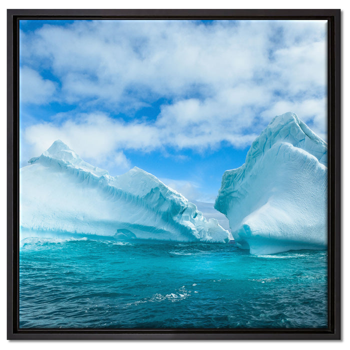 Antarktis auf Leinwandbild Quadratisch gerahmt Größe 60x60