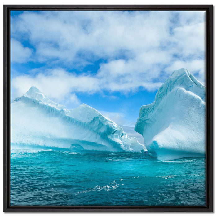 Antarktis auf Leinwandbild Quadratisch gerahmt Größe 70x70