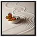 Zen Schmetterling auf Leinwandbild Quadratisch gerahmt Größe 60x60