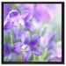 Lilane Lavendelblumen auf Leinwandbild Quadratisch gerahmt Größe 60x60