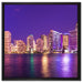 Skyline von Miami Florida auf Leinwandbild Quadratisch gerahmt Größe 60x60