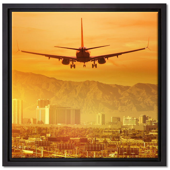 Urlaubsreise nach Las Vegas auf Leinwandbild Quadratisch gerahmt Größe 40x40
