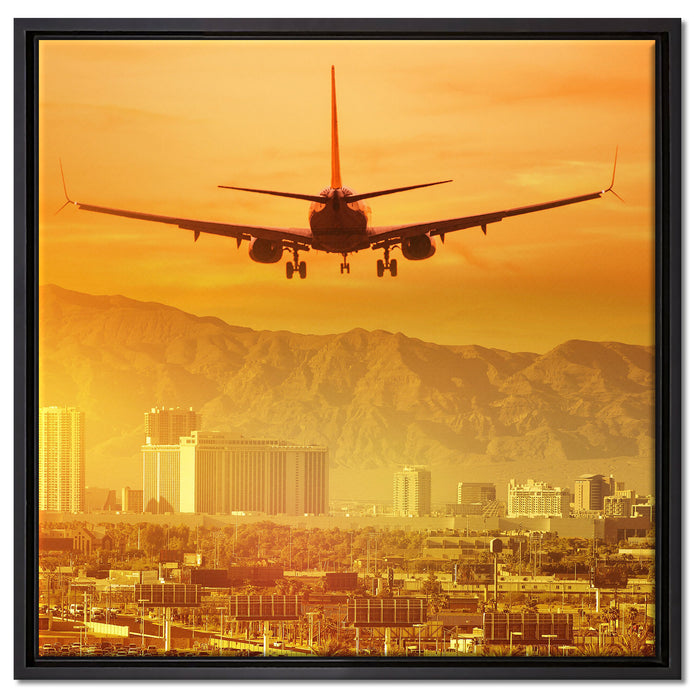 Urlaubsreise nach Las Vegas auf Leinwandbild Quadratisch gerahmt Größe 60x60