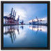 Hafen im Abendschein auf Leinwandbild Quadratisch gerahmt Größe 40x40