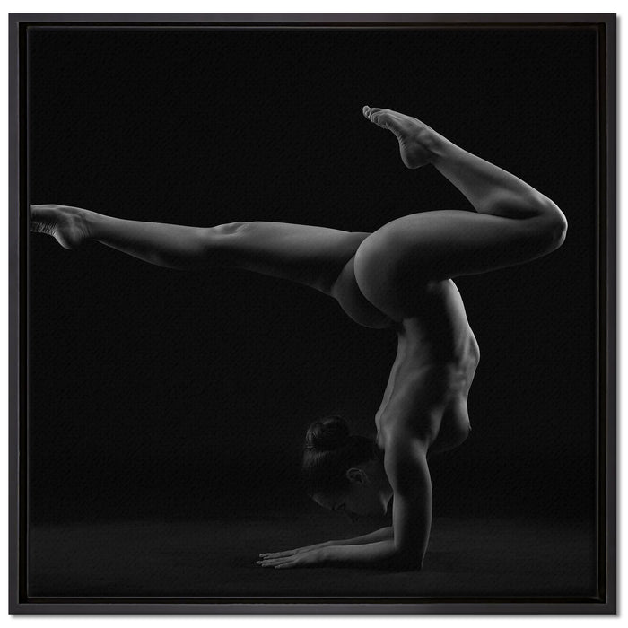 sexy Körper einer Frau auf Leinwandbild Quadratisch gerahmt Größe 70x70