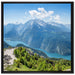 Königssee in Bayern auf Leinwandbild Quadratisch gerahmt Größe 70x70