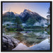 Sonnenaufgang am Hintersee auf Leinwandbild Quadratisch gerahmt Größe 70x70