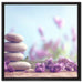 Lavendel Spa-Stillleben auf Leinwandbild Quadratisch gerahmt Größe 60x60