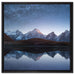 Sternenhimmel über dem Gebirge auf Leinwandbild Quadratisch gerahmt Größe 60x60