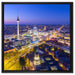Berlin City Panorama auf Leinwandbild Quadratisch gerahmt Größe 60x60