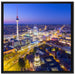 Berlin City Panorama auf Leinwandbild Quadratisch gerahmt Größe 70x70