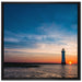 Leuchtturm im Sonnenuntergang auf Leinwandbild Quadratisch gerahmt Größe 70x70