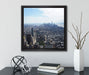 New York City Panorama  auf Leinwandbild Quadratisch gerahmt mit Kirschblüten