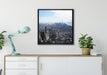 New York City Panorama auf Leinwandbild gerahmt Quadratisch verschiedene Größen im Wohnzimmer
