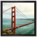 Golden Gate Bridge auf Leinwandbild Quadratisch gerahmt Größe 40x40