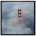 Golden Gate Bridge über den Wolken auf Leinwandbild Quadratisch gerahmt Größe 70x70
