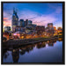 Nashville Skyline Panorama auf Leinwandbild Quadratisch gerahmt Größe 70x70