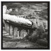 Lokomotive Glenfinnan Viadukt auf Leinwandbild Quadratisch gerahmt Größe 60x60