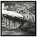 Lokomotive Glenfinnan Viadukt auf Leinwandbild Quadratisch gerahmt Größe 70x70