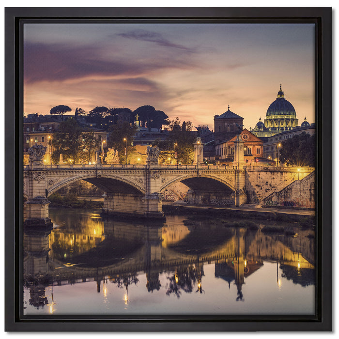 Rom Kathedrale St. Peter auf Leinwandbild Quadratisch gerahmt Größe 40x40