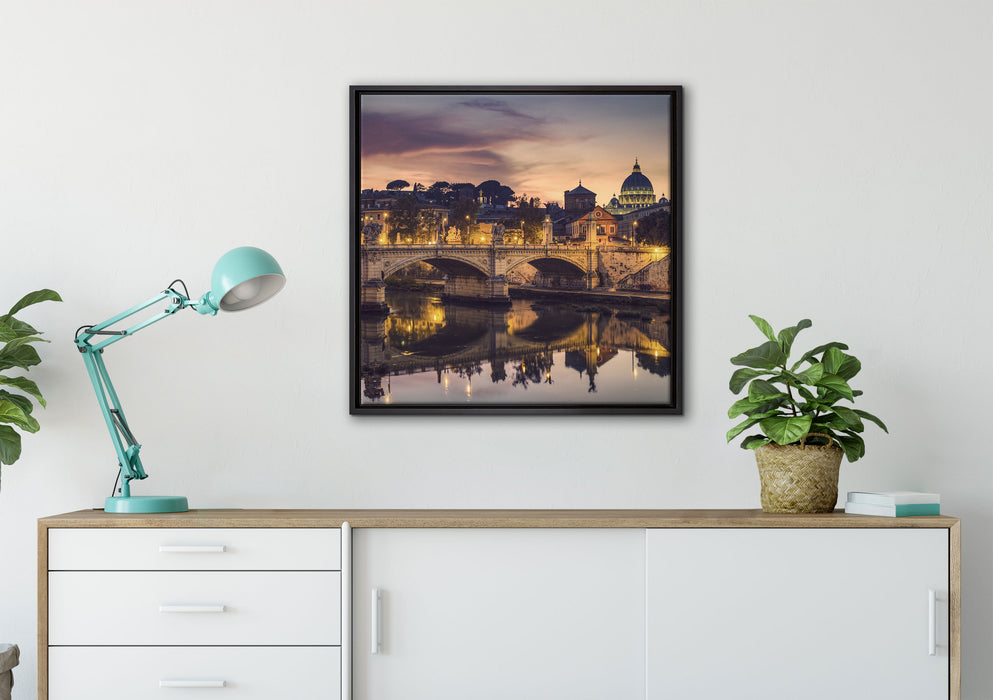Rom Kathedrale St. Peter auf Leinwandbild gerahmt Quadratisch verschiedene Größen im Wohnzimmer