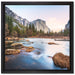 Yosemite National Park auf Leinwandbild Quadratisch gerahmt Größe 40x40