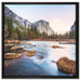 Yosemite National Park auf Leinwandbild Quadratisch gerahmt Größe 60x60