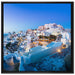Oia Dorf Santorin auf Leinwandbild Quadratisch gerahmt Größe 70x70