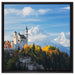 Schloss Neuschwanstein Herbst auf Leinwandbild Quadratisch gerahmt Größe 60x60