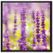 schöne violette Lavendelblüten auf Leinwandbild Quadratisch gerahmt Größe 70x70