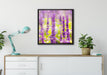 schöne violette Lavendelblüten auf Leinwandbild gerahmt Quadratisch verschiedene Größen im Wohnzimmer