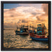 thailändische Fischerboote im Meer auf Leinwandbild Quadratisch gerahmt Größe 40x40
