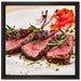 saftiges Carpaccio auf Leinwandbild Quadratisch gerahmt Größe 40x40