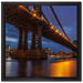 Manhatten Brücke New York auf Leinwandbild Quadratisch gerahmt Größe 40x40