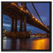 Manhatten Brücke New York auf Leinwandbild Quadratisch gerahmt Größe 60x60