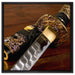 strahlendes Samurai-Schwert auf Leinwandbild Quadratisch gerahmt Größe 60x60