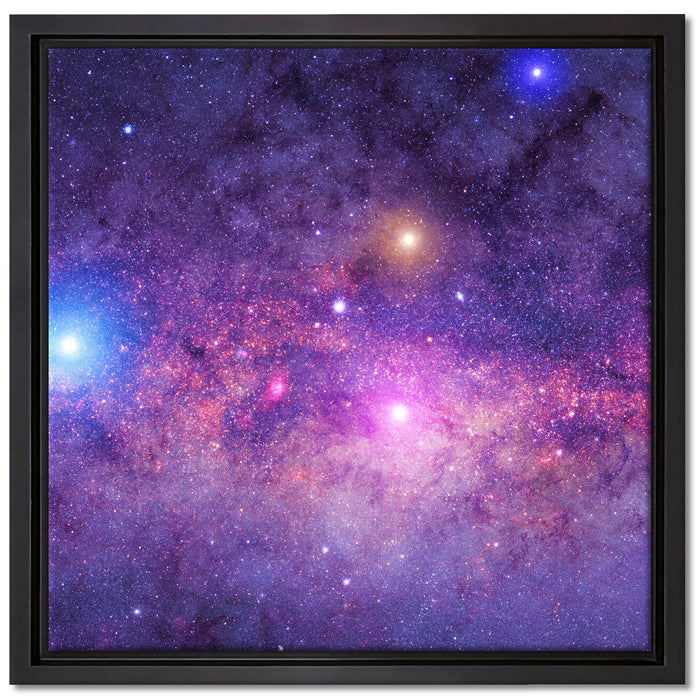 wunderbarer Blick in das Universum auf Leinwandbild Quadratisch gerahmt Größe 40x40
