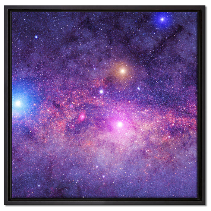 wunderbarer Blick in das Universum auf Leinwandbild Quadratisch gerahmt Größe 60x60
