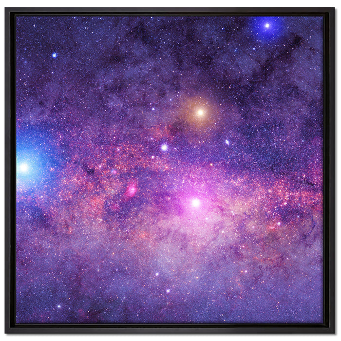 wunderbarer Blick in das Universum auf Leinwandbild Quadratisch gerahmt Größe 70x70