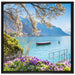 Genfer See im Sonnenschein auf Leinwandbild Quadratisch gerahmt Größe 70x70