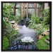 Zen Garten Japan auf Leinwandbild Quadratisch gerahmt Größe 60x60