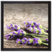 Liegender frischer Lavendel auf Leinwandbild Quadratisch gerahmt Größe 40x40