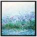 Lila Distel Feld im Retro Look auf Leinwandbild Quadratisch gerahmt Größe 70x70