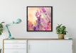Eleganter Lavendel auf Leinwandbild gerahmt Quadratisch verschiedene Größen im Wohnzimmer
