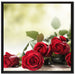 Rosenstrauß auf Holztisch auf Leinwandbild Quadratisch gerahmt Größe 70x70